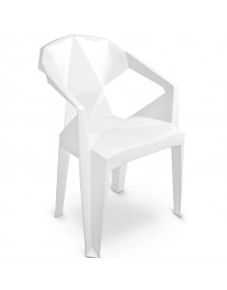 Cadeira 3D Lux Com Braço - Branca